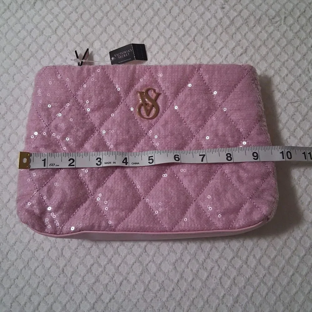 NWT Sequin Pink Makeup Small Clutch Bag Glam Sparkle Coqutte Princess Barbie